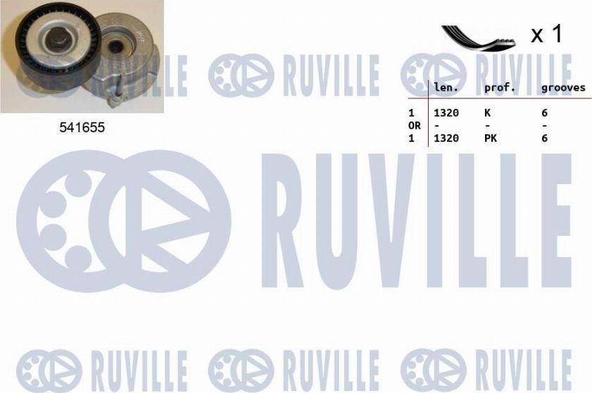 Ruville 570079 - Поликлиновый ременный комплект autosila-amz.com
