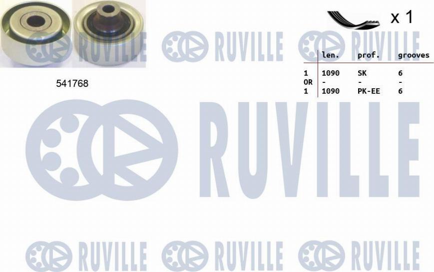 Ruville 570075 - Поликлиновый ременный комплект autosila-amz.com