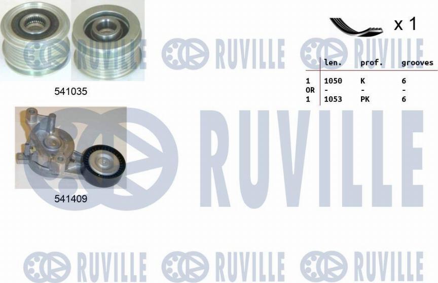 Ruville 570102 - Поликлиновый ременный комплект autosila-amz.com