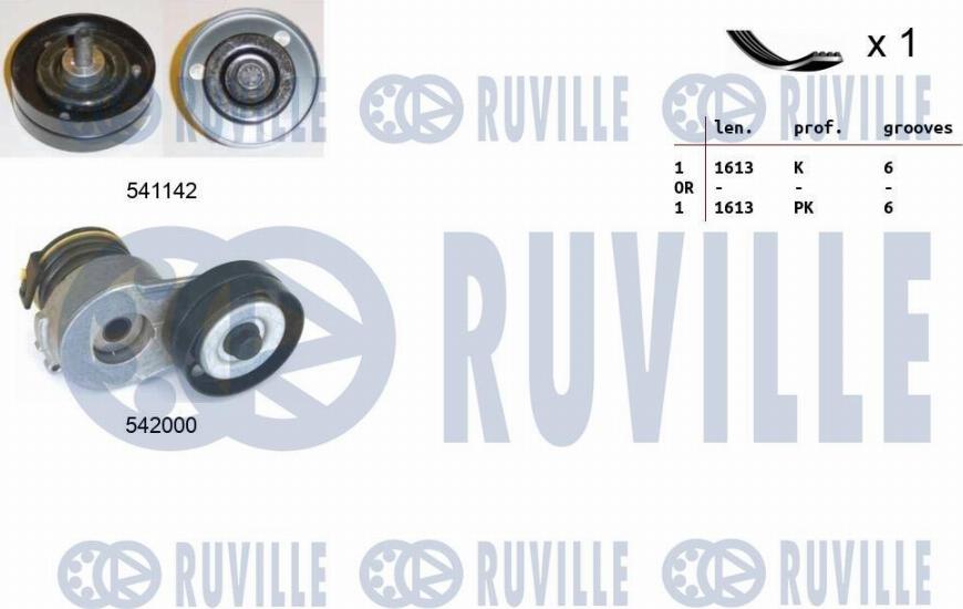 Ruville 570118 - Поликлиновый ременный комплект autosila-amz.com