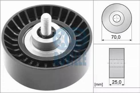 Ruville 57107 - Ролик, поликлиновый ремень autosila-amz.com