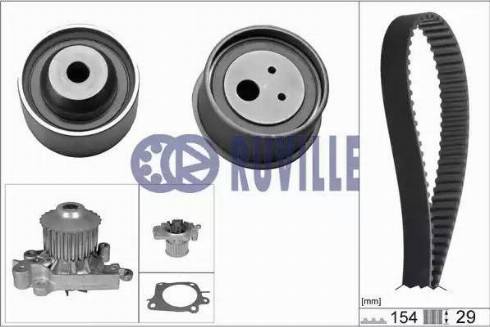 Ruville 57319701 - Водяной насос + комплект зубчатого ремня ГРМ autosila-amz.com