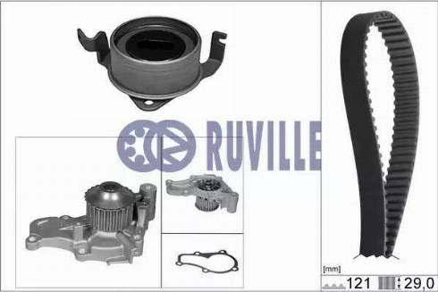 Ruville 57321711 - Водяной насос + комплект зубчатого ремня ГРМ autosila-amz.com