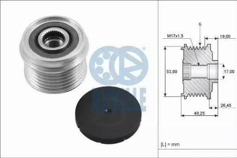 Ruville 57713 - Шкив генератора, муфта autosila-amz.com