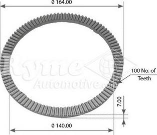RYME 17606 - Зубчатое кольцо для датчика ABS autosila-amz.com