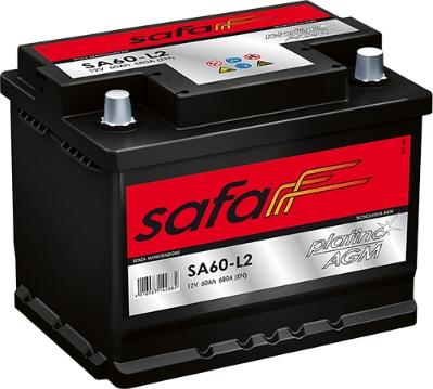 SAFA SA60-L2 - Стартерная аккумуляторная батарея, АКБ autosila-amz.com