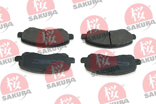 SAKURA 600-50-4340 - Колодки тормозные дисковые передние, Pilenga autosila-amz.com