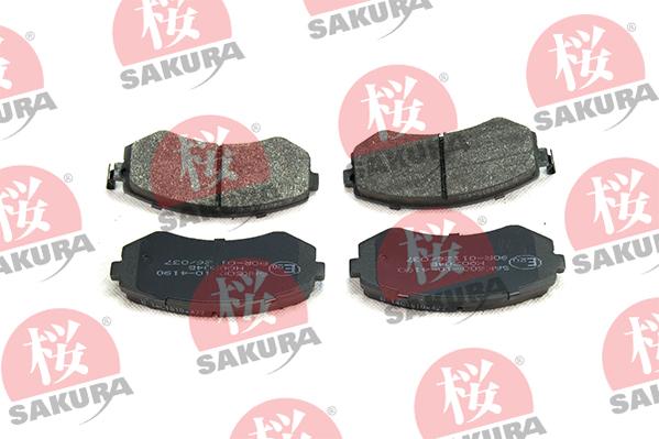 SAKURA 600-10-4190 - Тормозные колодки, дисковые, комплект autosila-amz.com