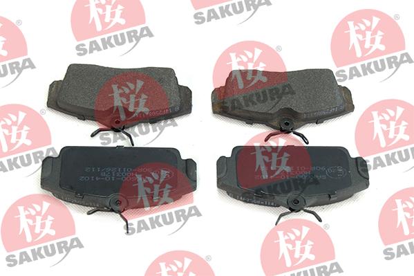 SAKURA 600-10-4102 - Тормозные колодки, дисковые, комплект autosila-amz.com