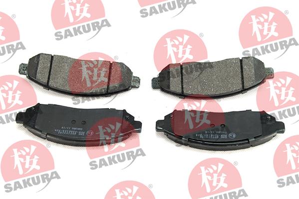 SAKURA 600-10-4182 - Тормозные колодки, дисковые, комплект autosila-amz.com