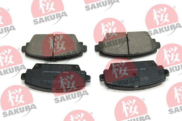 SAKURA 600-10-4187 - Тормозные колодки, дисковые, комплект autosila-amz.com