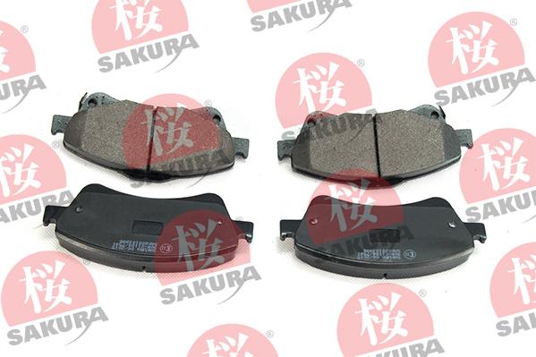 SAKURA 600-10-3998 - Тормозные колодки, дисковые, комплект autosila-amz.com