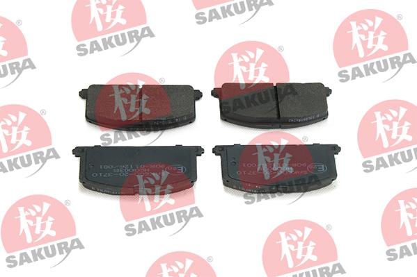 SAKURA 600-20-3710 - Тормозные колодки, дисковые, комплект autosila-amz.com