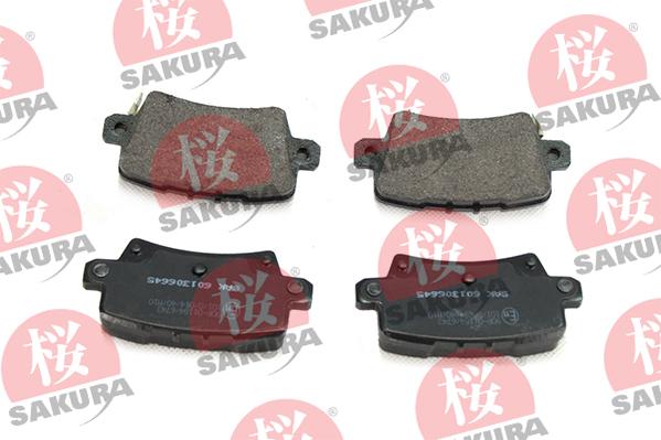 SAKURA 601-40-6645 - Тормозные колодки, дисковые, комплект autosila-amz.com