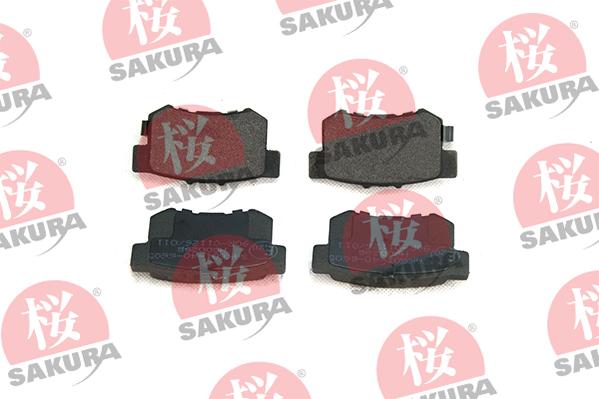 SAKURA 601-40-6605 - Тормозные колодки, дисковые, комплект autosila-amz.com