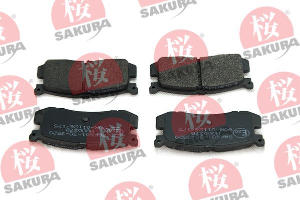 SAKURA 601-30-3520 - Тормозные колодки, дисковые, комплект autosila-amz.com