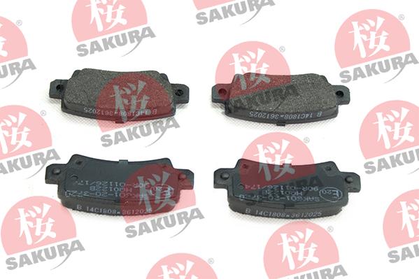 SAKURA 601-20-3720 - Тормозные колодки, дисковые, комплект autosila-amz.com