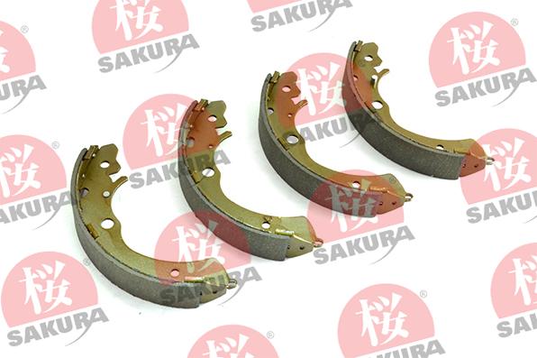 SAKURA 602-40-6640 - Комплект тормозных колодок, барабанные autosila-amz.com