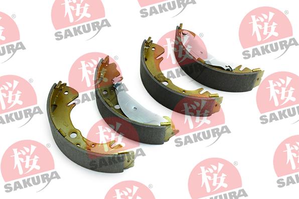 SAKURA 602-00-4602 - Комплект тормозных колодок, барабанные autosila-amz.com