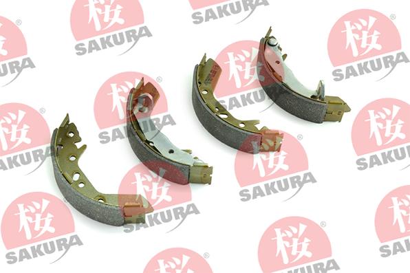 SAKURA 602-00-4615 - Комплект тормозных колодок, барабанные autosila-amz.com