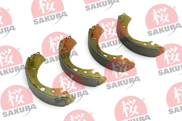 SAKURA 602-00-6662 - Комплект тормозных колодок, барабанные autosila-amz.com