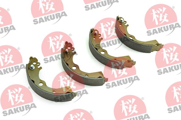 SAKURA 602-10-4090 - Комплект тормозных колодок, барабанные autosila-amz.com