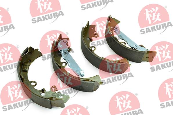 SAKURA 602-20-3845 - Комплект тормозных колодок, барабанные autosila-amz.com