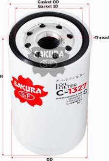 SAKURA C1327 - Масляный фильтр autosila-amz.com