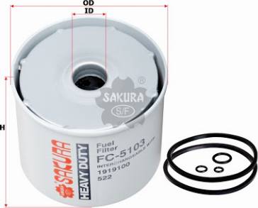 SAKURA FC-5103 - Топливный фильтр autosila-amz.com