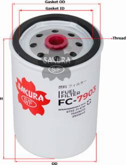 SAKURA FC7903 - Топливный фильтр autosila-amz.com