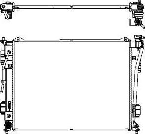 SAKURA Automotive 3451-8503 - Радиатор, охлаждение двигателя autosila-amz.com