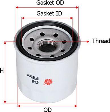 SAKURA Automotive C-9002 - Масляный фильтр autosila-amz.com