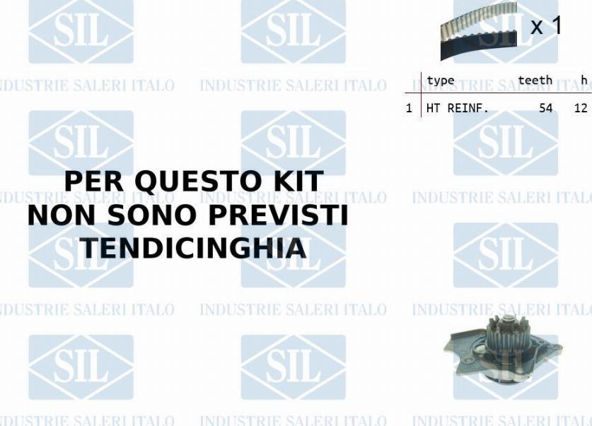 Saleri SIL K1PA1448A - Водяной насос + комплект зубчатого ремня ГРМ autosila-amz.com