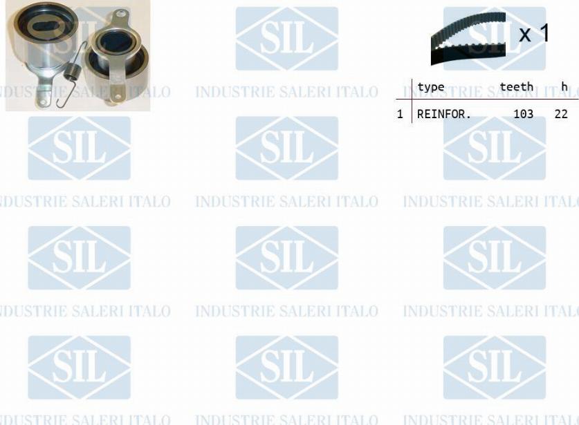 Saleri SIL TK1449 - Комплект зубчатого ремня ГРМ autosila-amz.com