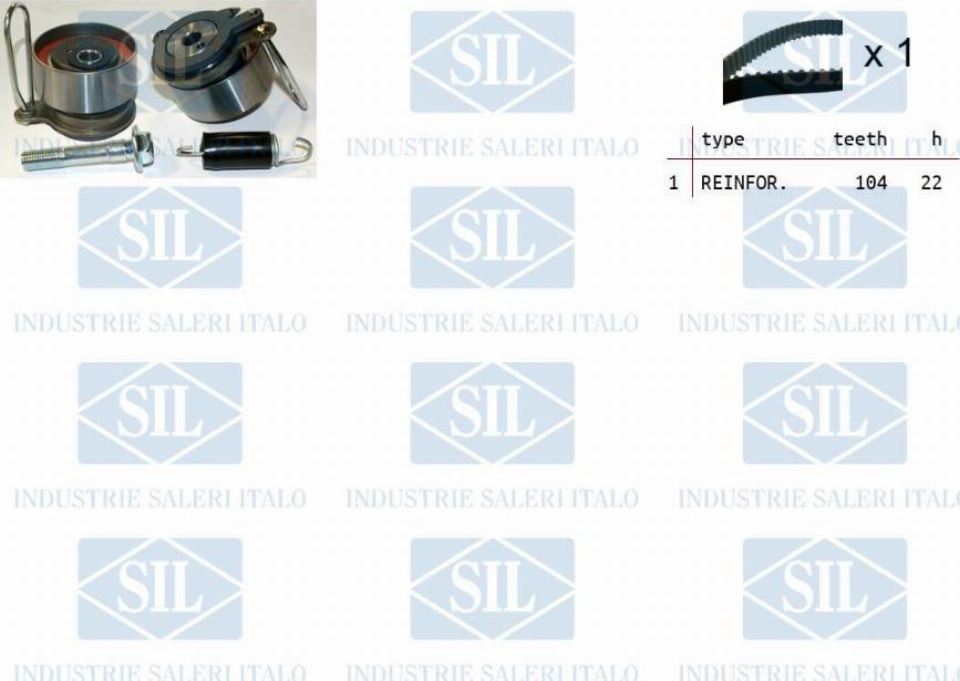 Saleri SIL TK1409 - Комплект зубчатого ремня ГРМ autosila-amz.com