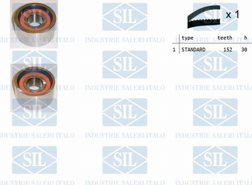 Saleri SIL TK1044 - Комплект зубчатого ремня ГРМ autosila-amz.com