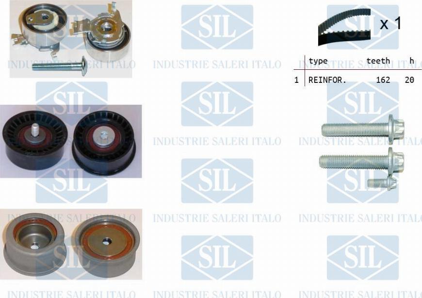 Saleri SIL TK1041 - Комплект зубчатого ремня ГРМ autosila-amz.com
