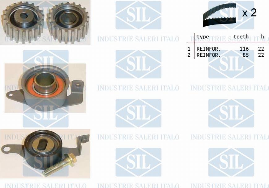 Saleri SIL TK1011 - Комплект зубчатого ремня ГРМ autosila-amz.com