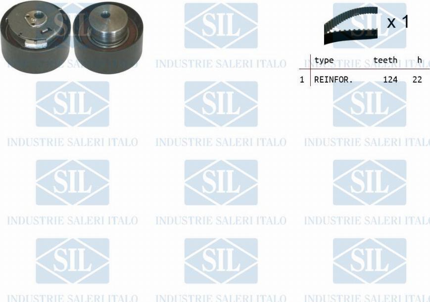 Saleri SIL TK1034 - Комплект зубчатого ремня ГРМ autosila-amz.com
