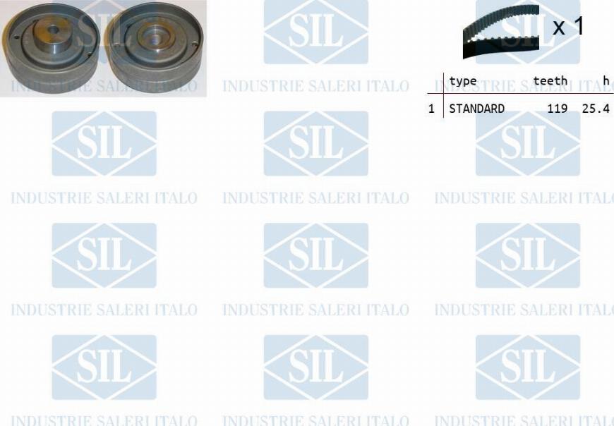 Saleri SIL TK1164 - Комплект зубчатого ремня ГРМ autosila-amz.com