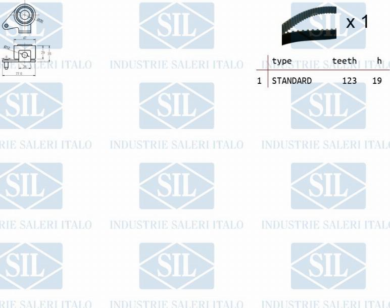 Saleri SIL TK1161 - Комплект зубчатого ремня ГРМ autosila-amz.com