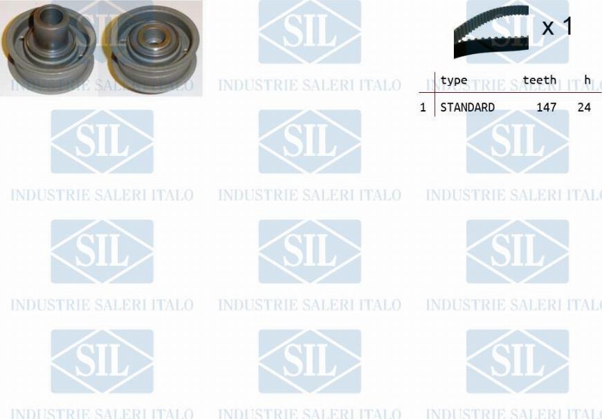 Saleri SIL TK1168 - Комплект зубчатого ремня ГРМ autosila-amz.com