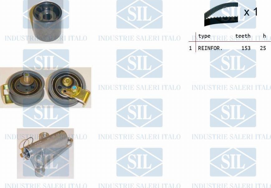 Saleri SIL TK1106 - Комплект зубчатого ремня ГРМ autosila-amz.com