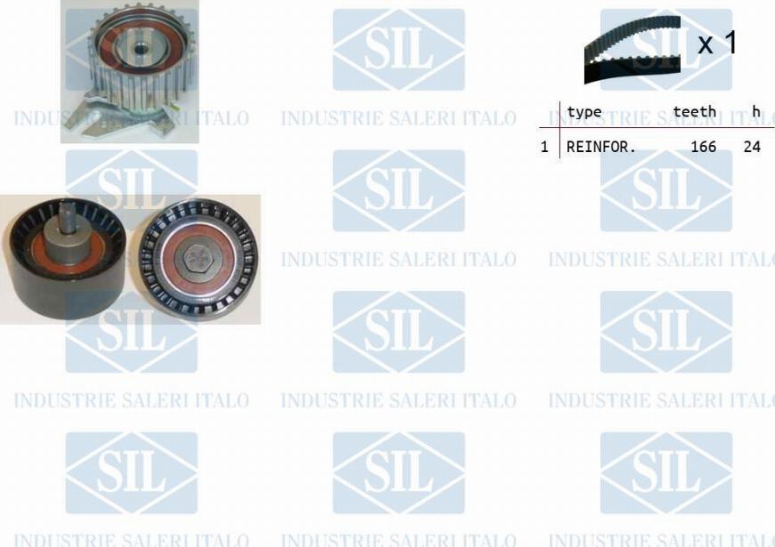 Saleri SIL TK1101 - Комплект зубчатого ремня ГРМ autosila-amz.com