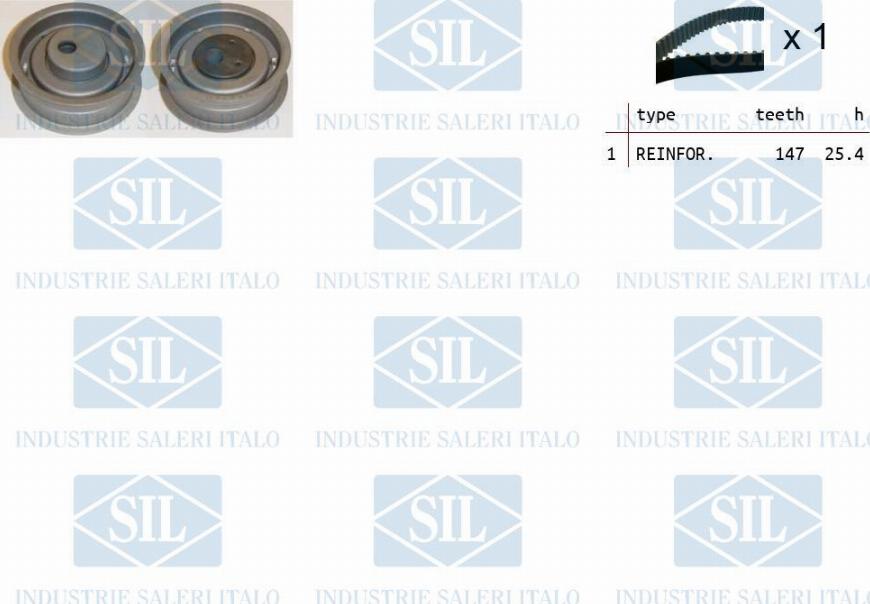 Saleri SIL TK1186 - Комплект зубчатого ремня ГРМ autosila-amz.com