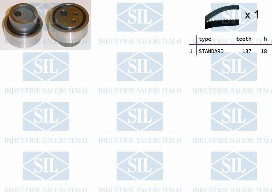 Saleri SIL TK1183 - Комплект зубчатого ремня ГРМ autosila-amz.com
