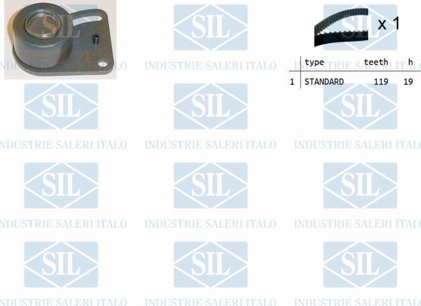 Saleri SIL TK1176 - Комплект зубчатого ремня ГРМ autosila-amz.com