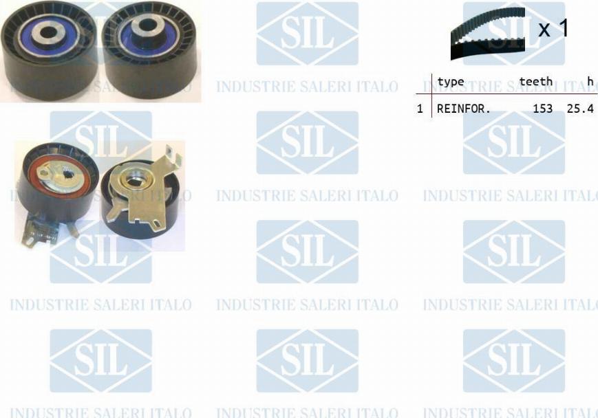 Saleri SIL TK1366 - Комплект зубчатого ремня ГРМ autosila-amz.com