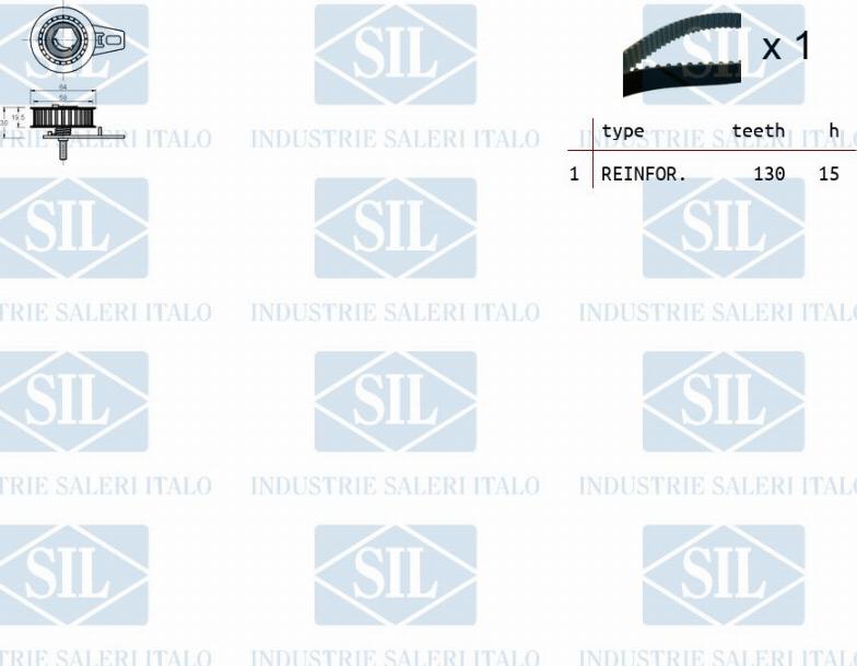 Saleri SIL TK1309 - Комплект зубчатого ремня ГРМ autosila-amz.com