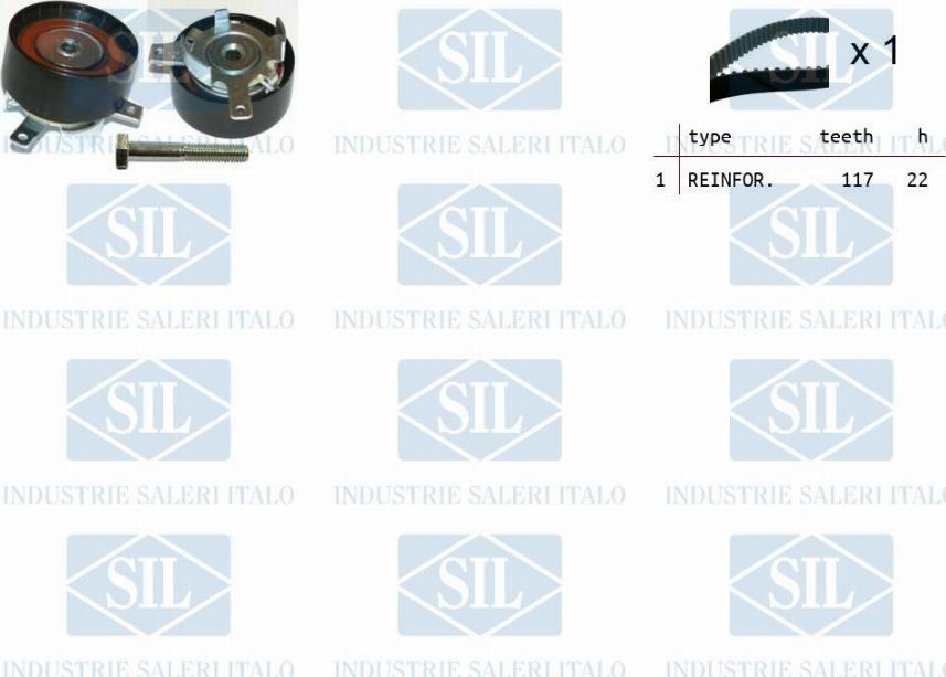 Saleri SIL TK1304 - Комплект зубчатого ремня ГРМ autosila-amz.com